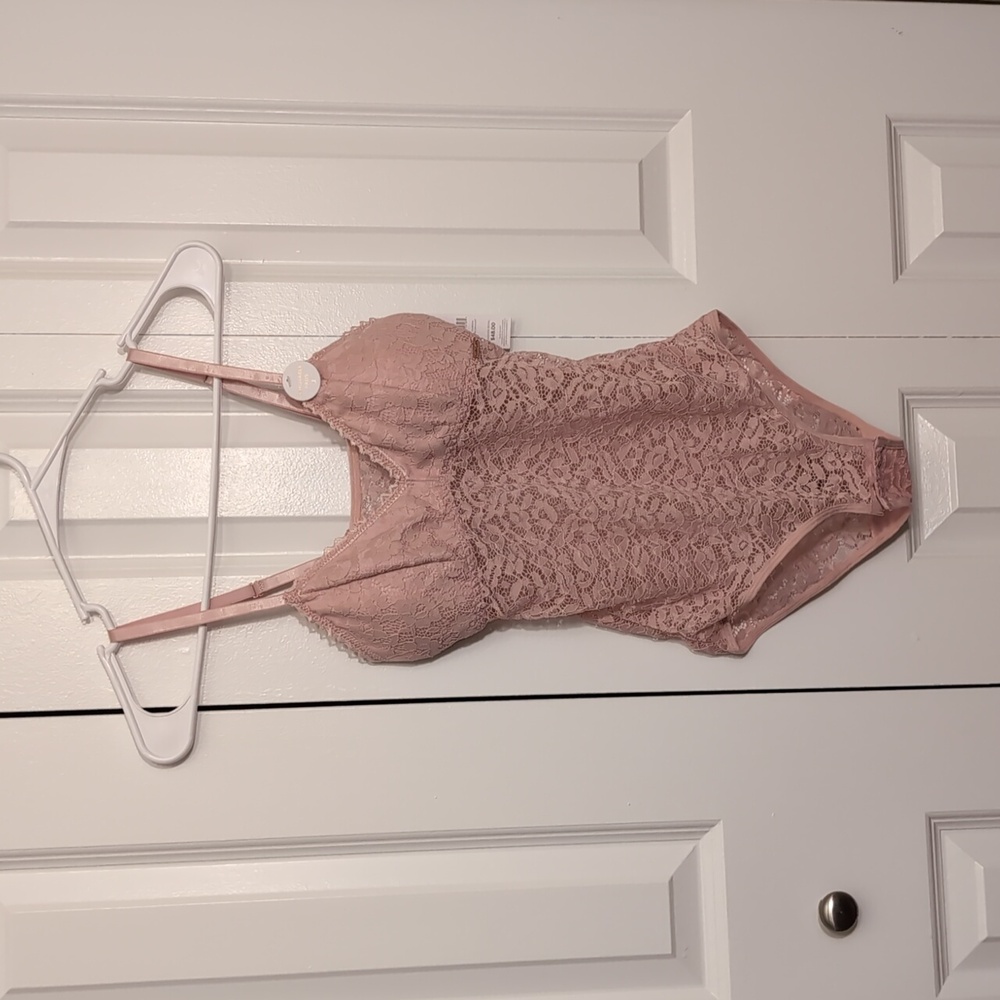 NWT Danskin pink lace bodysuit